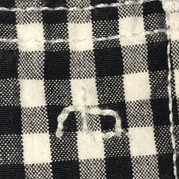 rag & bone NY Ashling 10 Inch Capri Jeans in Black/White Gingham Print size 24 - Picture 6 of 16